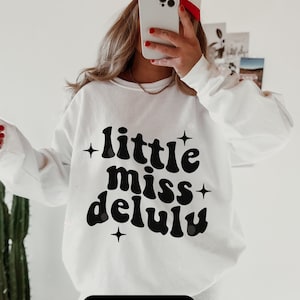Little Miss Delulu SVG and PNG | trendy svg cut, be delusional svg, delulu state of mind svg, in my delulu era svg, png, stay delulu