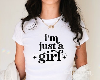I'm just a girl SVG and PNG | trendy svg, funny svg, girlhood svg, girl math svg cut file, delulu sublimation, cricut, girly svg, coquette