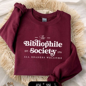 Bibliophile society SVG and PNG | bookish svg, book nerd svg, book lover svg, book club sublimation, booktrovert cut file, for cricut