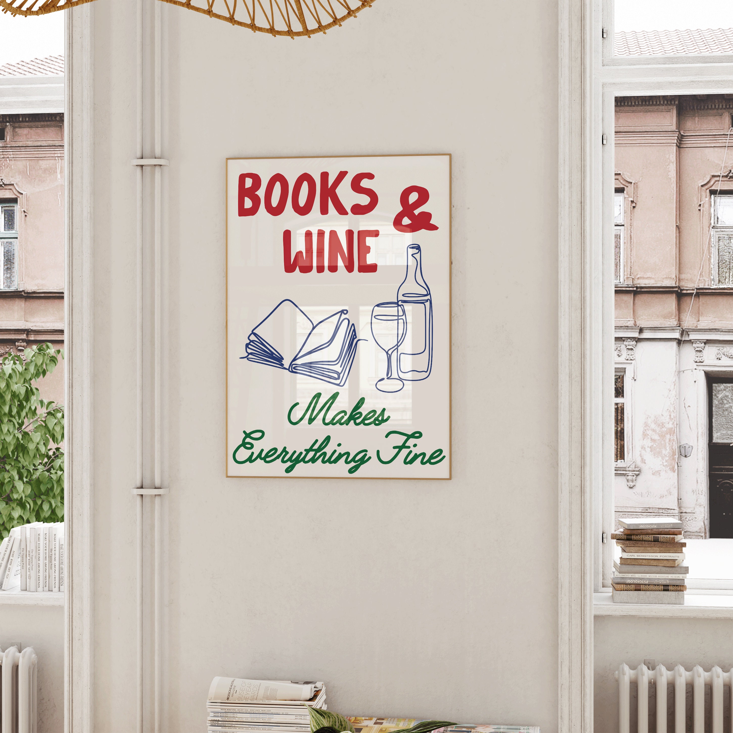 Bookish Art Print | Book Club Retro Wall Art Reader Quote Book Lover ...