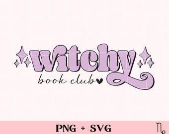 Witchy Book Club SVG e PNG / libresco in formato SVG, fantasy romance in formato SVG, amante del libro in formato SVG, lettore fantasy in formato SVG, libro piccante in formato SVG, lettore osceno in formato SVG