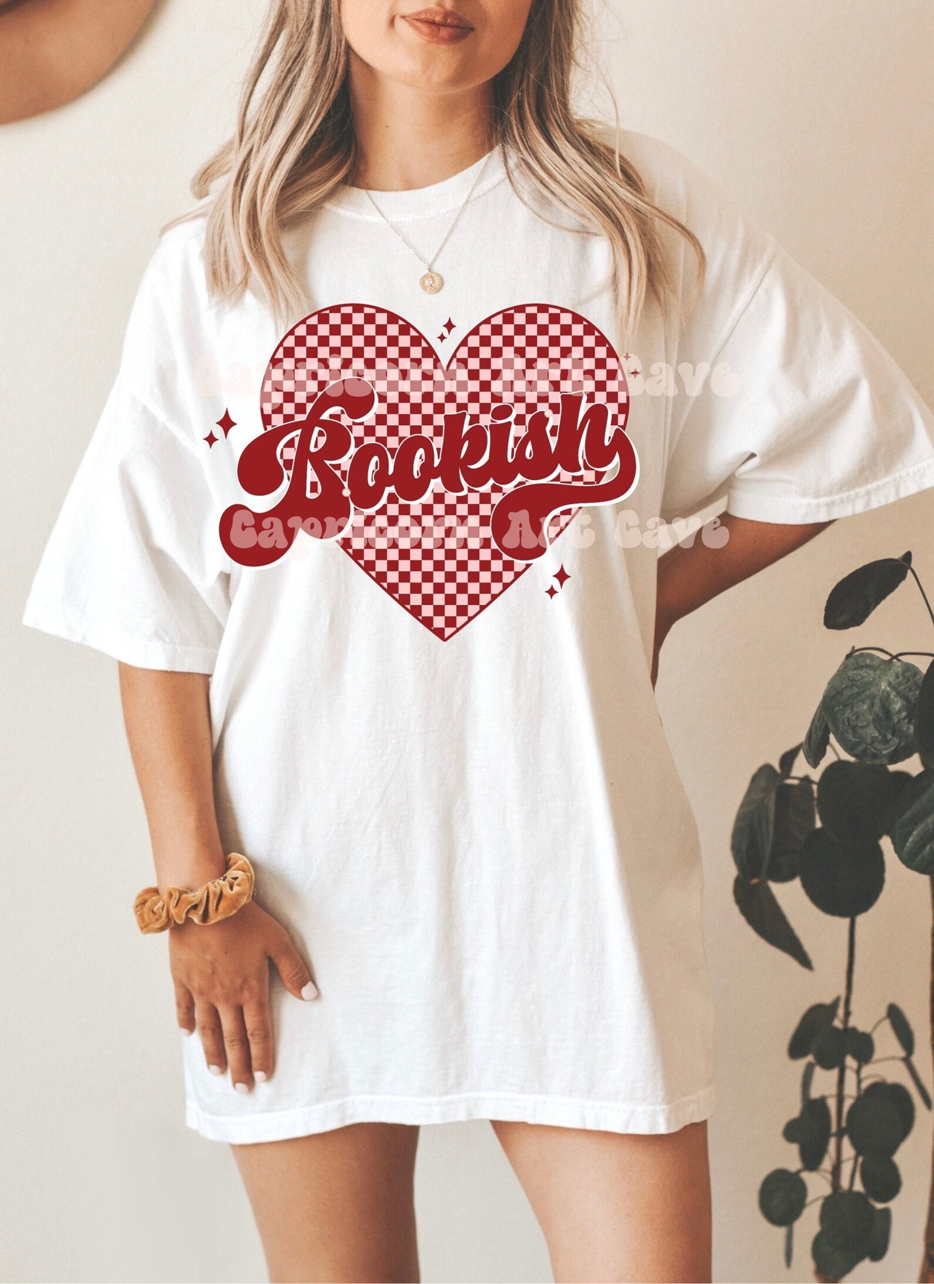 Bookish Checkered Heart SVG and PNG Bookish Png, Romance Reading