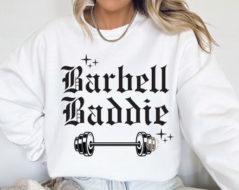 Barbell Baddie SVG and PNG | barbell svg, girls who lift svg, leg day svg, workout svg, gym svg, fitness dvg, gym girl svg, baddie png
