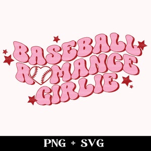 Baseball Romance Girlie SVG and PNG | cute bookish svg, romance reader svg, sport romance svg, smut reader svg, spicy book lover svg sticker
