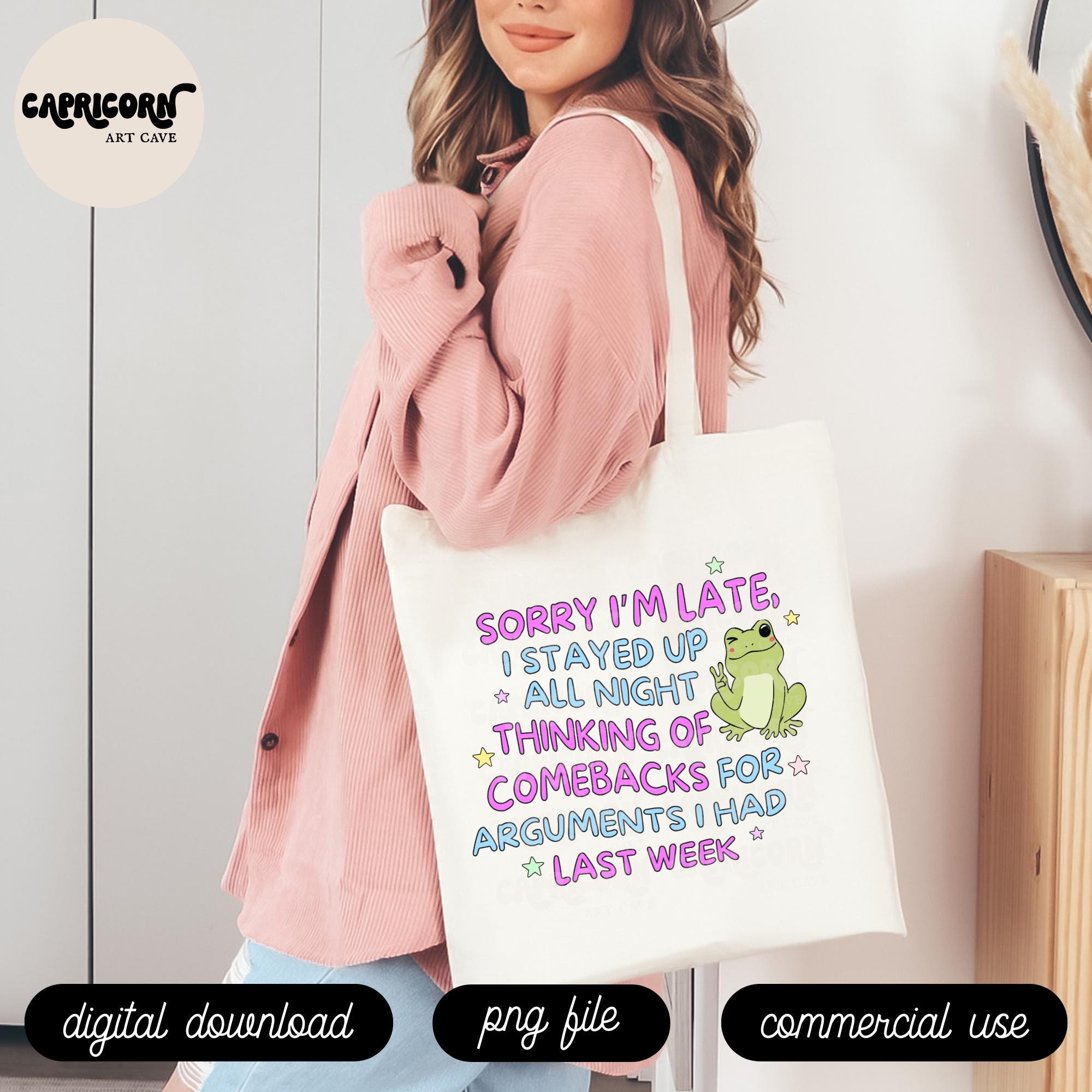 Sorry I'm Late Stayed up All Night PNG | Funny Trendy Mental Health Png ...