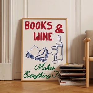 Bookish Art Print | Book Club Retro Wall Art Reader quote Book lover Wall Art Bookish Gift Book Poster Gift for readers cute apartment decor
