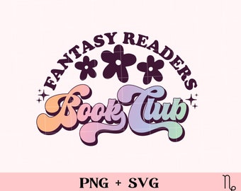 Fantasy Readers Book Club SVG e PNG / libresco in formato SVG, fantasy romance in formato SVG, amante del libro in formato SVG, lettore fantasy in formato SVG, libro piccante in formato SVG, lettore osceno