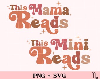 This Mama Reads - This Mini Reads SVG i PNG | bookish svg, bookish mama svg, czytelnik smutku, spicy book svg, jesienne wibracje svg, miłośnik książek png