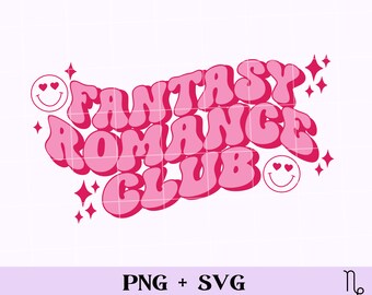 Fantasy Romance Club SVG e PNG / libresco in formato SVG, fantasy romance in formato SVG, amante del libro in formato SVG, lettore fantasy in formato SVG, libro piccante in formato SVG, lettore oscuro in formato SVG