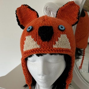 Handmade Knitting Becky Fox Hat