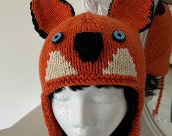 Handstickad Becky Fox-mössa