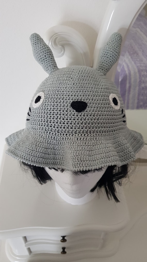 Handmade Crochet Totoro Inspired Bucket Hat - Etsy display picture 3