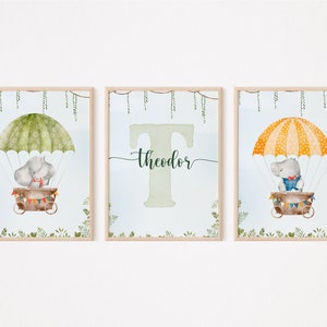 Cartel infantil de animales/Habitación infantil Safari/Arte boho para niños/Cartel con nombre de niños/Arte de pared digital de aventura/Diseño de pared de habitación para niños