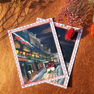 Train Hanoï 2 Vietnam - Minicarte/Carte postale-Collection Asie-Impression d'art-Illustration digitale/Art print -wall art decoration-cadeau
