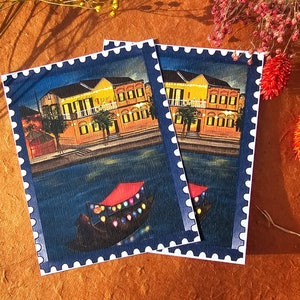 Hoi An, Vietnam - Minicard/Cartolina - Collezione Asia - Stampa artistica - Illustrazione digitale/Stampa artistica - Decorazione murale-regalo