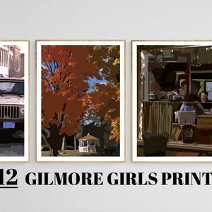 12 GILMORE GIRLS PRINTS | Digital download | Print at home | Gilmore girls inspired | Autumn autumnal fall | Stars hollow