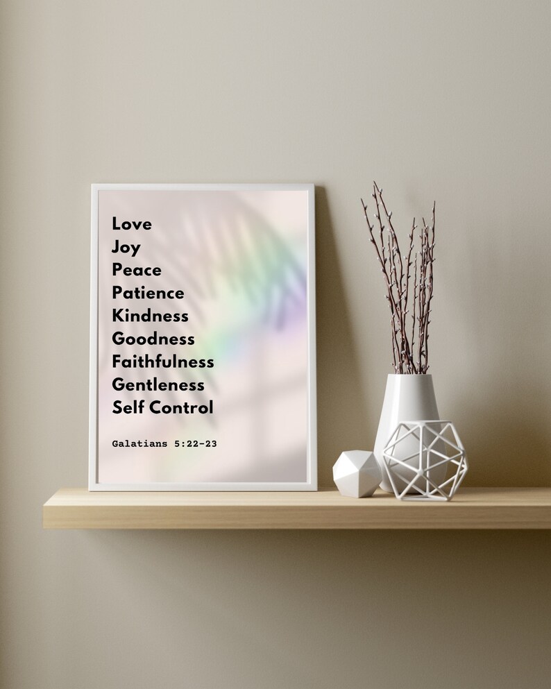 The Fruits of the Holy Spirit Poster Printable Galatians Etsy