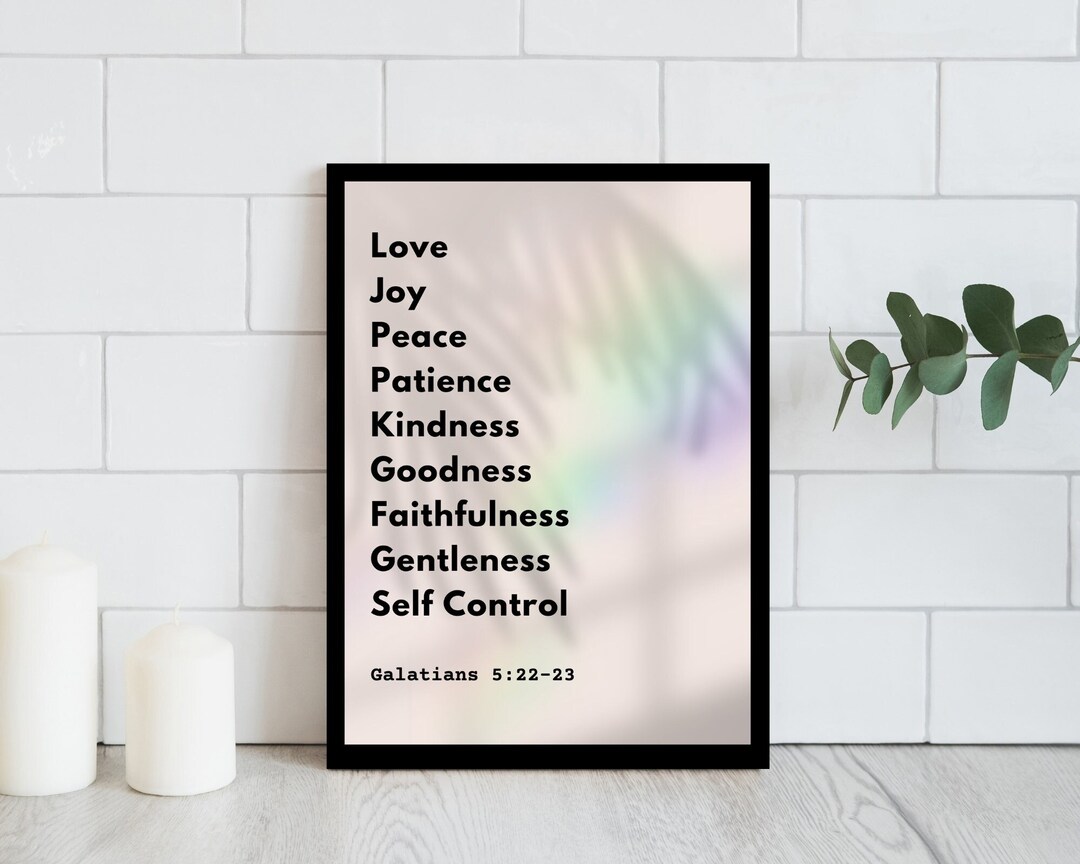 The Fruits of the Holy Spirit Poster Printable Galatians Etsy