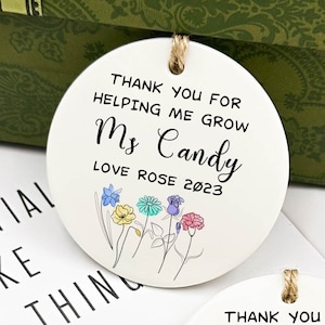 Thank You for Helping Me Grow, Personalized Teacher Gift, Teacher Appreciation, End of Year, Personalized, Gifts, Ideas, Daycare