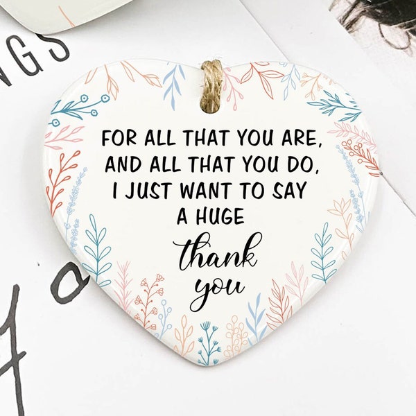 Thank You Ceramic Heart Gift, Sentimental Keepsake, Gifts For Her, Thank You Card, Thank You Gift, Lockdown Present, Letterbox Gifts