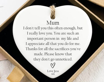 Personalised Mum Keepsake, Mum Gift, Mum's Birthday, Present For Mom, Mother's Day Gift, Mum Gift, Thank You Mum, Mother Gift, Gift for Mom
