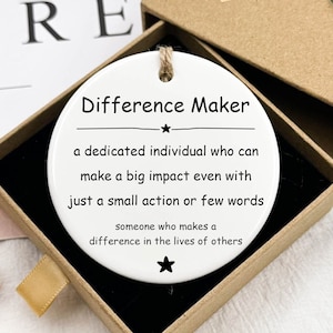 Définition qui fait la différence, Cadeau d'appréciation, Cadeau pour collègue, Cadeau de bureau, Cadeau de travail, Cadeau d'appréciation personnalisé, Plaque en céramique