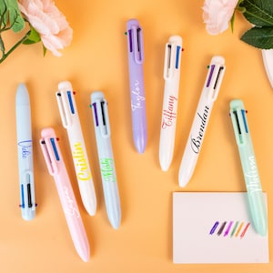 Personalized 6 Color Ballpoint Pen, Customized Pen, Birthday Colleague Gift,Suitable for Office,School,Promotional Activities,Office Supplie