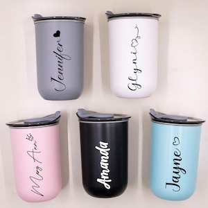 Personalized Tumblers with Lid, Pink Black Blue White Gray Tumblers, Bachelorette Party Favors, Personalized 10oz Tumbler, Bridesmaid Gift