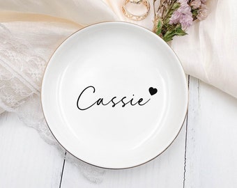 Personalisierte Verlobungsgeschenk für Brautjungfern Geschenke, personalisierte Ringschale Geschenk für Hochzeit, angepasster Name für sie, Ringschale, Geburtstagsgeschenk