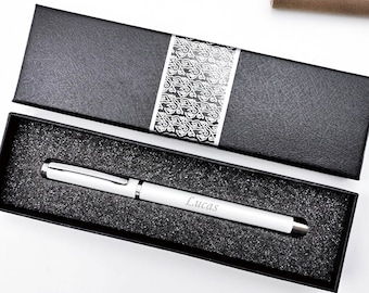 Stylo professionnel personnalisé avec étui, cadeau Saint-Valentin pour homme, cadeau fête des pères, cadeau garçon d'honneur, cadeau pour lui, cadeau collègue