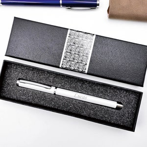 Stylo professionnel personnalisé avec étui, cadeau Saint-Valentin pour homme, cadeau fête des pères, cadeau garçon d'honneur, cadeau pour lui, cadeau collègue