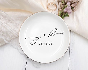 Regalos de boda para pareja, plato de anillo personalizado, regalo para parejas, regalo de despedida de soltera, regalo de compromiso personalizado para novia, plato de anillo