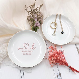 Wedding Gifts for Couple, Personalized Ring Dish, Couples Gift, Bridal Shower Gift, Personalized Engagement Gift for Bride, Ring Dish image 2