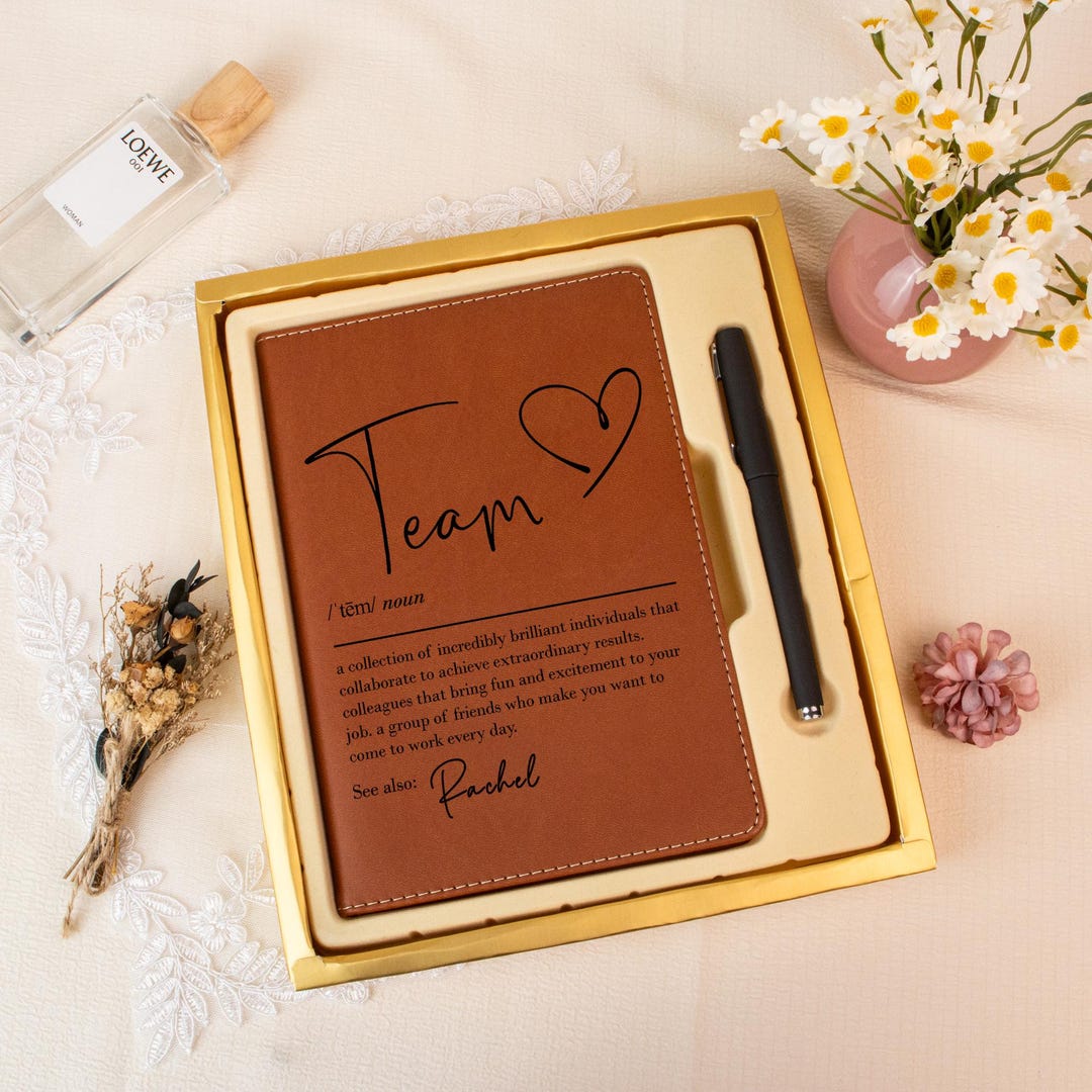 Personalized Team Journal, Leaving Gift Work Colleague, Farewell Gift ...