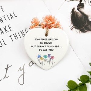 Stay Strong, Thinking Of You, You Got This, Sympathy Gift, Ceramic Ornament, Motivational, Ceramic Gift, Gift For Friend image 4