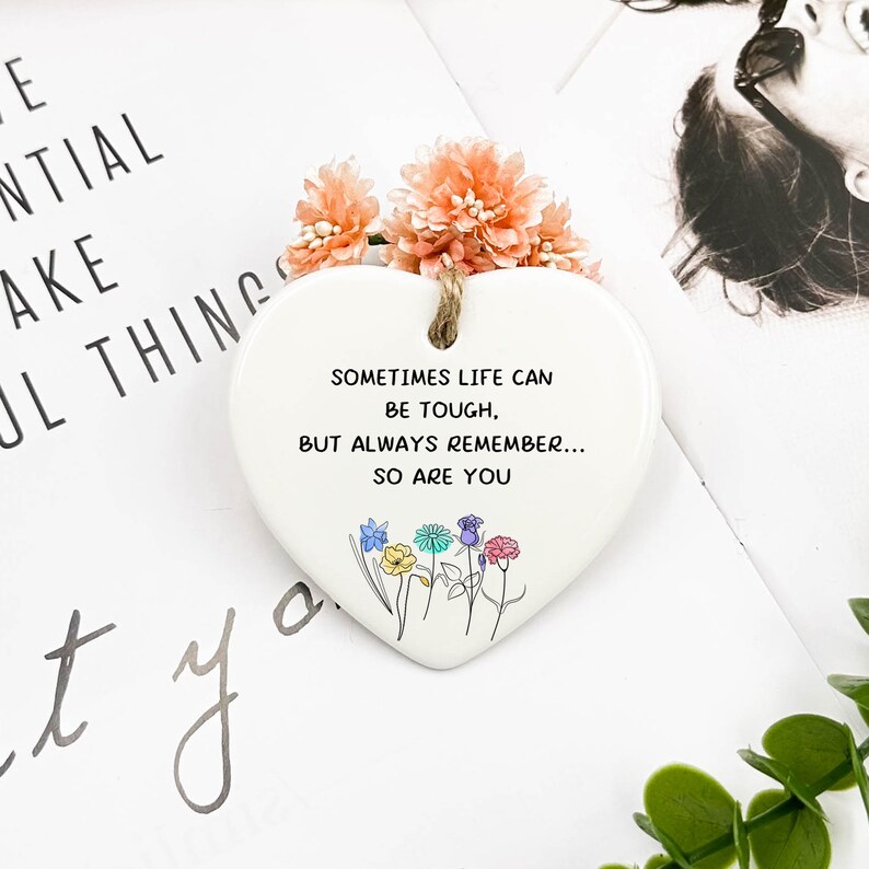Stay Strong, Thinking Of You, You Got This, Sympathy Gift, Ceramic Ornament, Motivational, Ceramic Gift, Gift For Friend image 4