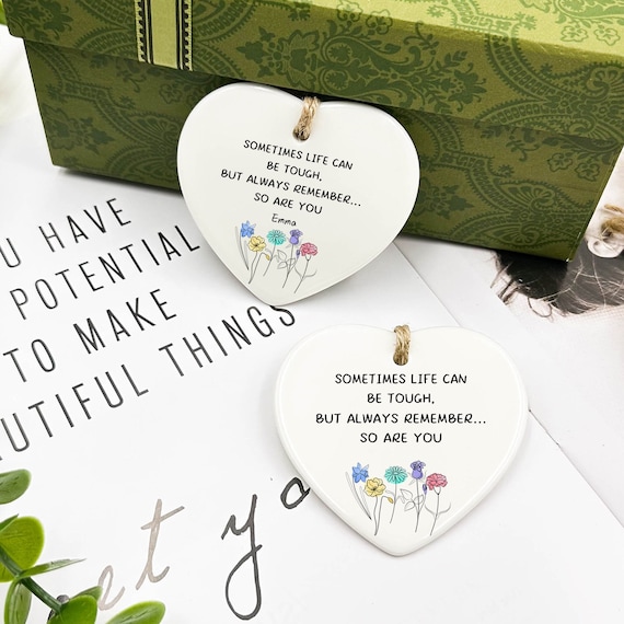 Stay Strong, Thinking Of You, You Got This, Sympathy Gift, Ceramic Ornament, Motivational, Ceramic Gift, Gift For Friend