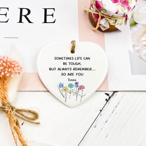 Stay Strong, Thinking Of You, You Got This, Sympathy Gift, Ceramic Ornament, Motivational, Ceramic Gift, Gift For Friend image 5