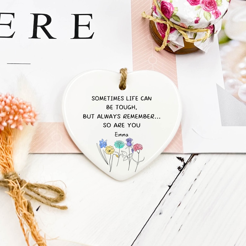 Stay Strong, Thinking Of You, You Got This, Sympathy Gift, Ceramic Ornament, Motivational, Ceramic Gift, Gift For Friend image 5