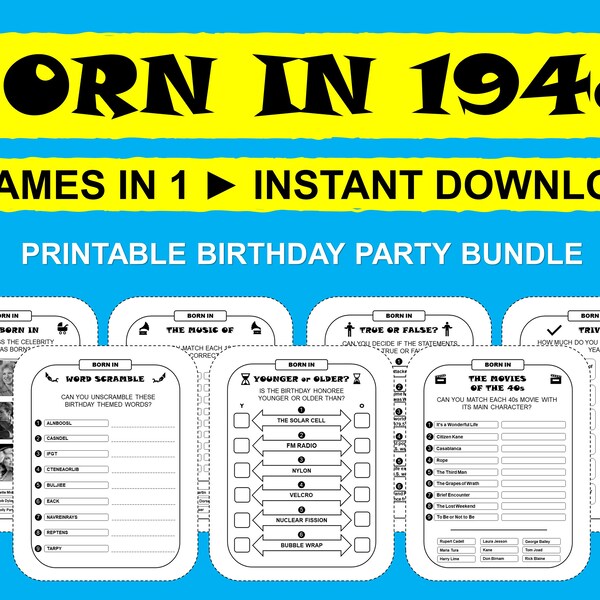 Free Printable 75th Birthday Games