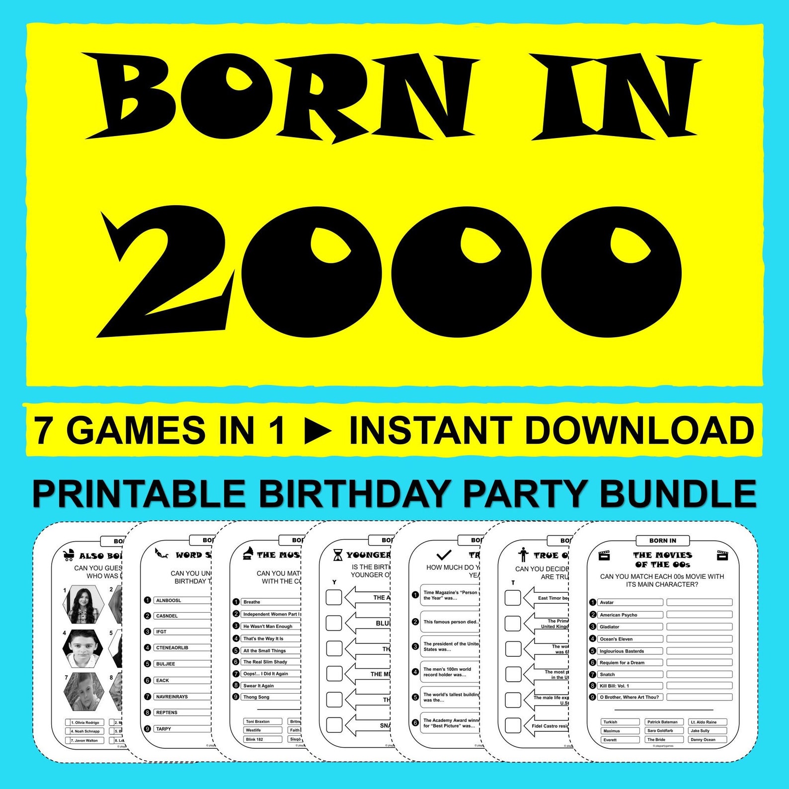 Born In 2000 Birthday Party Games Bundle Printable Birthday Etsy born-in-2000-birthday-party-games-bundle-printable-birthday-etsy