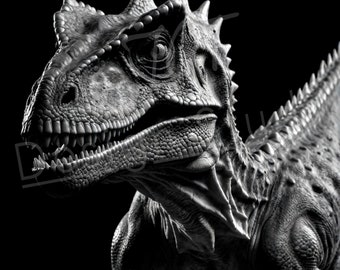 Artistic Dinosaur PNG / PNG Laser Engraving file for slate / Digital Design / Wildlife / Animal Life / Laser ready / Dinosaur for engraving