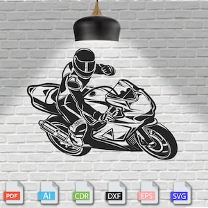 Motorfiets Dxf Bestanden Motorfiets Laser Gesneden Motorfiets Svg Bestand Cricut Motorfiets Metalen Wall Art Motorfiets Cnc Project Motorfiets Cnc Route