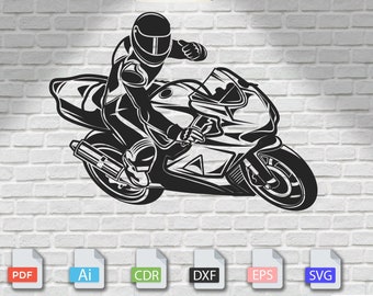 Motorcycle Dxf Files Motorcycle Laser Cut Motorcycle Svg File Cricut Motorcycle Metal Wall Art Motorcycle Cnc Project Motorcycle Cnc Route