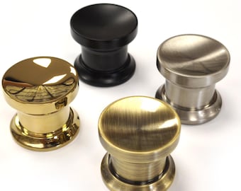 Unlacquered Solid Brass Raund Cabinet Knobs - Luxury Handles