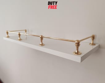 Unlacquered Brass Gallery Rail / Bookshelf Tipping Rail