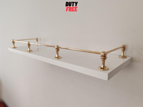 Unlacquered Brass Gallery Rail / Bookshelf Tipping Rail