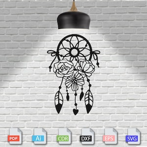 Rose Design laser cut svg dxf files wall sticker engraving decal silhouette template cnc cutting router digital vector instant download