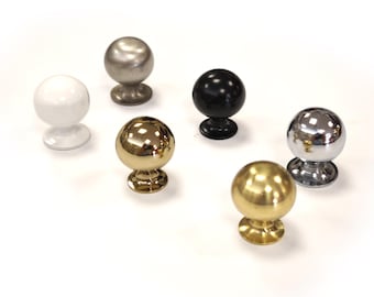 Perillas redondas de latón macizo - Perillas para gabinetes de cocina