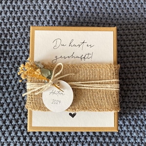Geschenkschachtel bestandene Prüfung